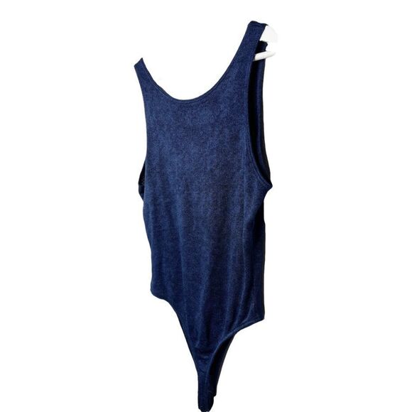 DE LA ROSE Blue Thong Bodysuit  - Picture 4 of 6